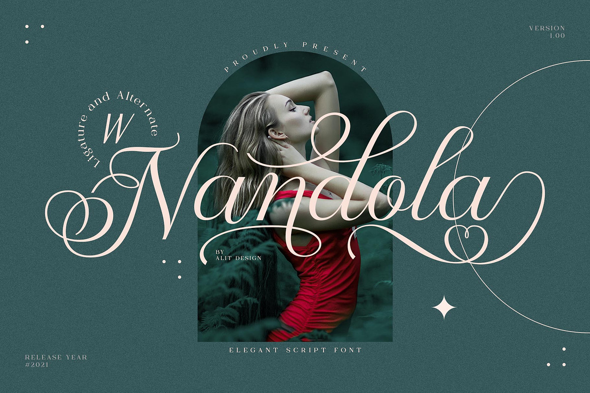 Nandola Typeface, a Script Font by alit design (Photo 1 of 16)