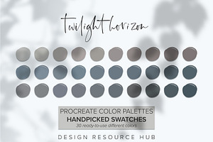 Procreate Color Palette TwilightHrzn