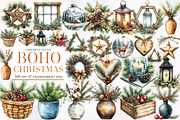 Boho Christmas clipart, an Illustration by Designworld (Thumbnail 1 of 6)