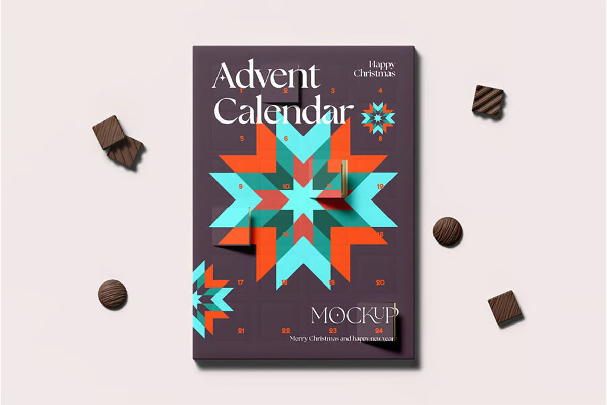 Advent Calendar Mock-up, an Advertising Mockup by zippypixelstudio (Photo 9 of 9)