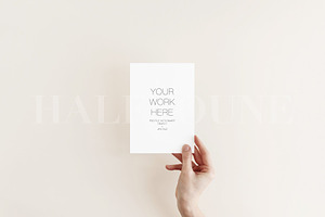 5x7 Card Mockup Kit, Beige Neutral