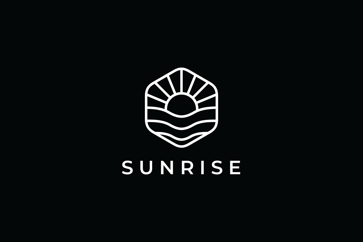 Sunrise Wave Geometric Monoline Logo, a Branding & Logo Template by yopie (Photo 2 of 3)