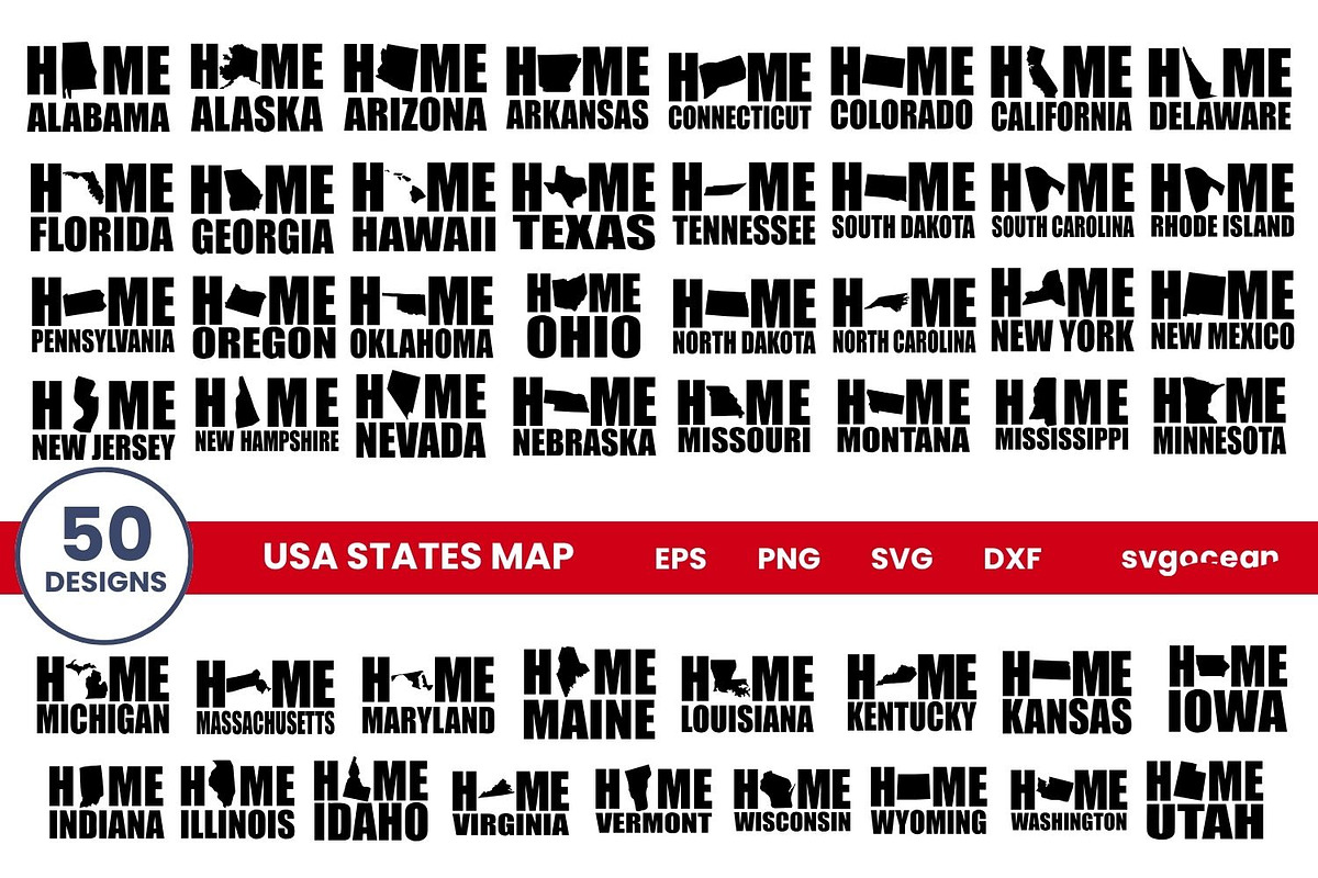 USA States SVG Bundle, an Illustration by svgocean