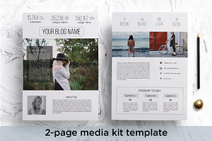 Modern 2-page media kit template