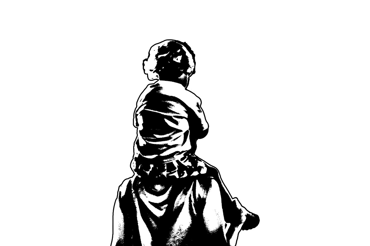 Woman carries her child on shoulders, a Person Illustration by DanFLCreativo (Photo 2 of 2)