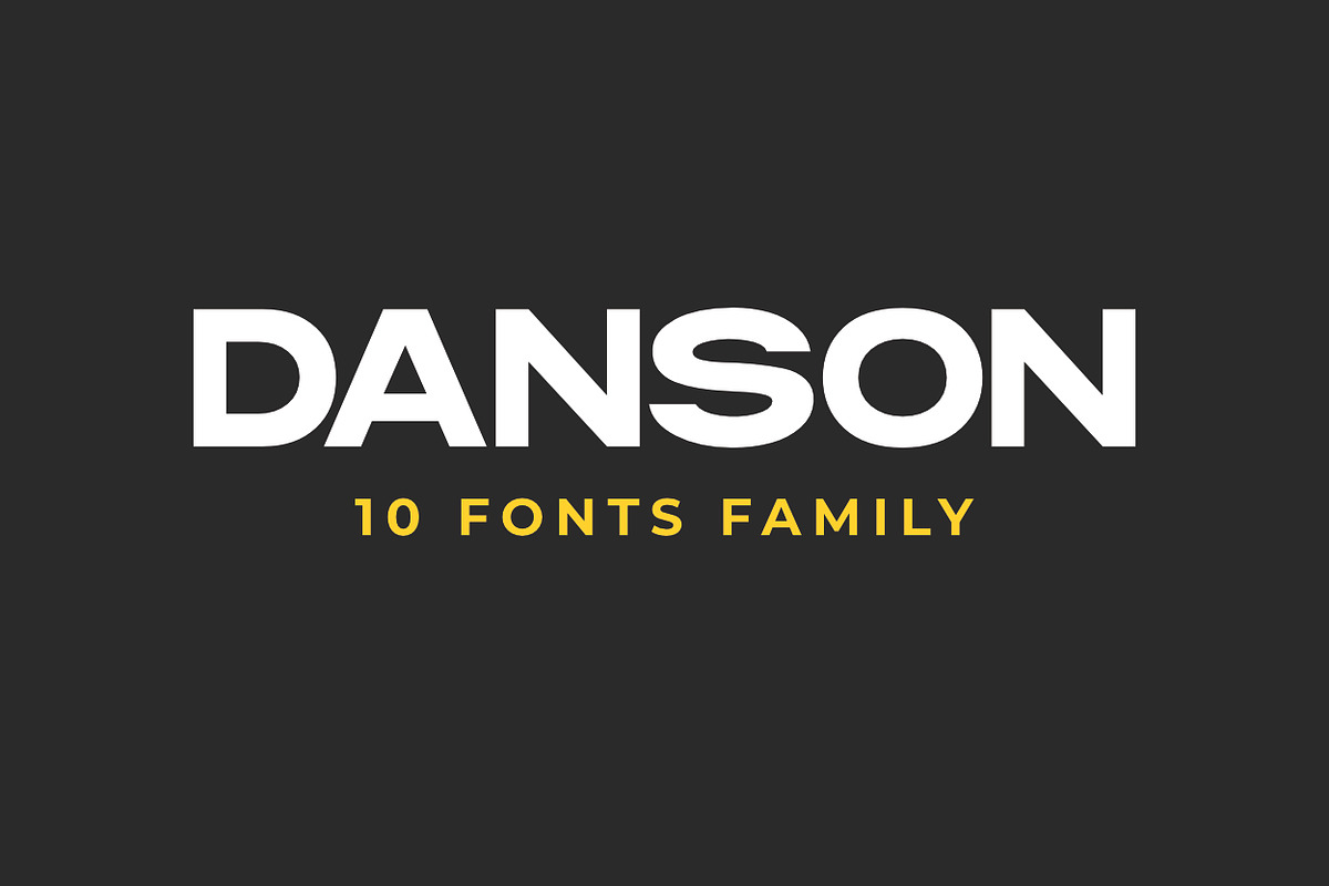 Danson Modern Logo Font Family, a Sans Serif Font by Andika Fez (Photo 1 of 10)