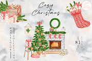 Cozy Christmas Watercolor Collection, a Decorative Illustration by Olya Haifisch (Thumbnail 1 of 12)