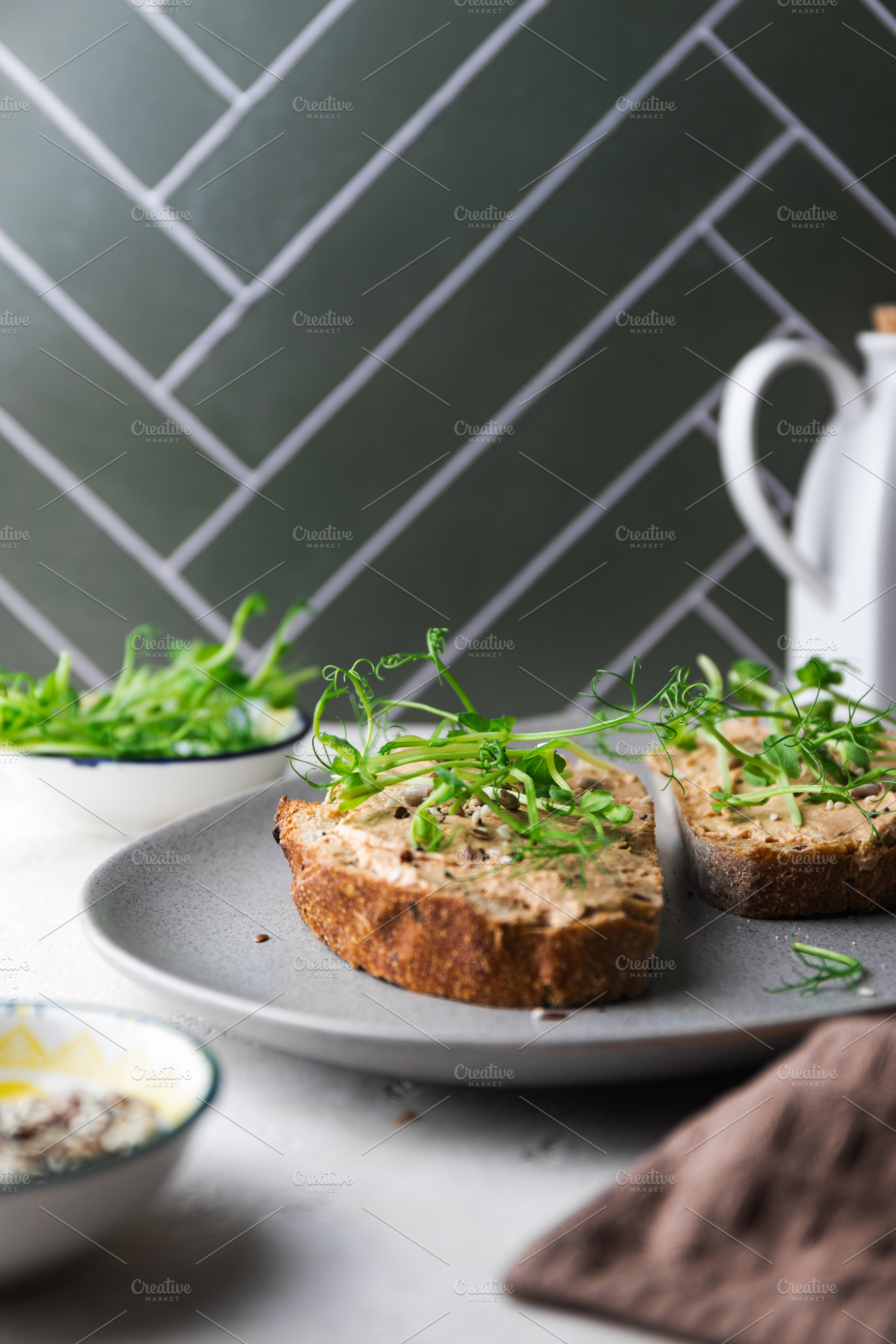 Rye toasts with a turkey pate and mi, a Food & Drink Photo by Edalin's Store