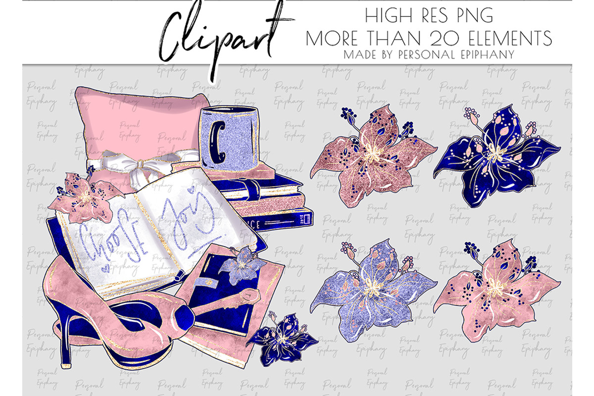 navy pink fashion clipart high heels, an Illustration by Personal Epiphany (Photo 2 of 5)