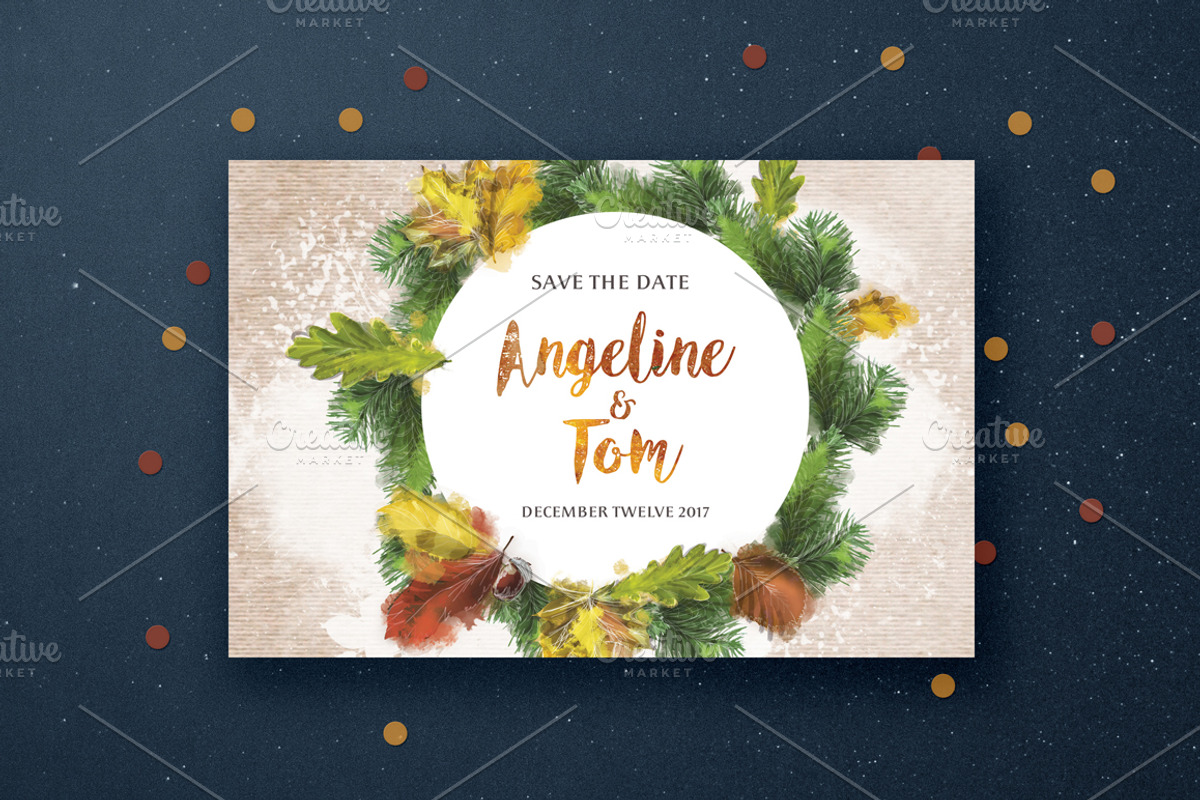 Warm Autumn Wedding Invitation Suite, an Invitation Template by land art (Photo 5 of 6)