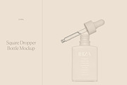Square Dropper Bottle Mockup, a Packaging Mockup by Copal (Thumbnail 1 of 20)