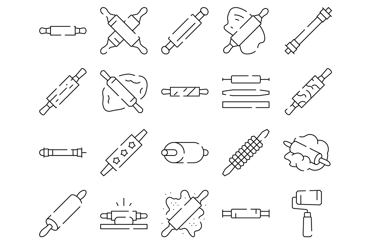 Rolling pin kitchen utensil for, an Object Graphic by pikepicture (Photo 2 of 3)