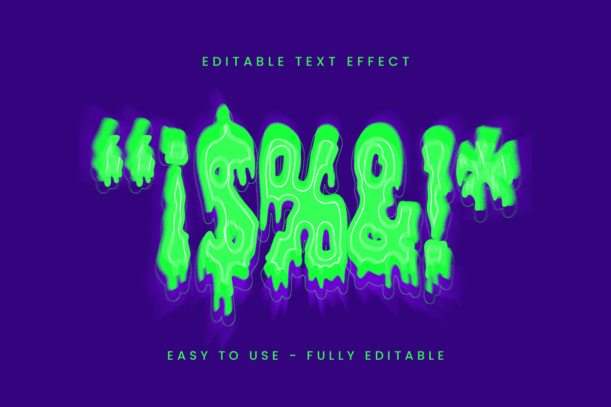 Neon Dripping Scary Text Effect preview 3