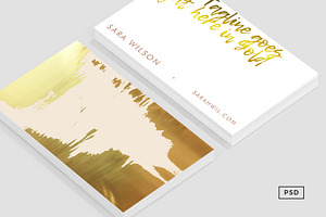 Blush Gold Business Card Template