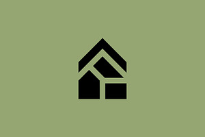 modern initial letter R house logo