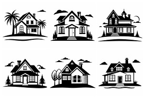 House Illustrations Showcasing, an Object Graphic by Billah Hub