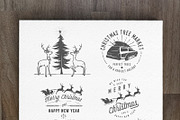 Retro Christmas design elements, an Illustration by 1baranov (Thumbnail 1 of 4)
