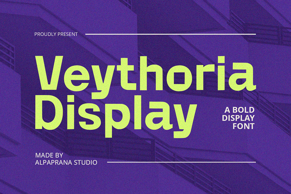 Veythoria - Display Font, a Script Font by Alpaprana (Photo 1 of 10)