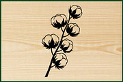 25 Rustic Cotton Branch SVG Bundle, a Decorative Illustration by Artivon (Thumbnail 3 of 4)