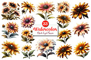 Black Eyed Susan Clipart Bundle., a Graphic by CitraGraphics (Thumbnail 1 of 4)