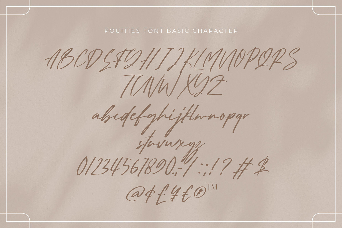 Pouities - Casual Script Font, a Script Font by Bartama Graphic (Photo 9 of 11)