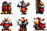 Quirky Santa Clipart, an Illustration by Black Bird Studio (Thumbnail 5 of 5)