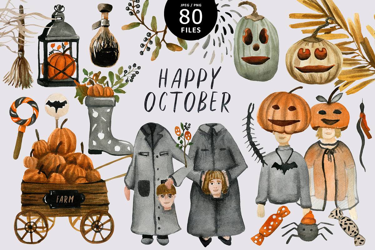 Happy Оctober, a Decorative Illustration by Design X0 (Photo 1 of 9)