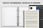 Spiral Notebook Binding Procreate, a Brush Add-On by Wicked Creative (Thumbnail 3 of 6)