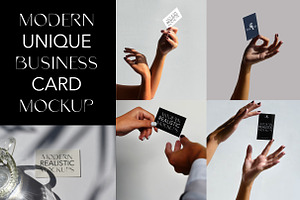 Hand Business Card Mockup Bundle