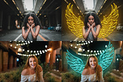 Neon Angel Wings Overlays, an Object Graphic by VligCreativeStudio (Thumbnail 5 of 6)