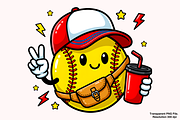 Softball PNG, Tumbler Belt Bag PNG, an Object Graphic by Clipart Bloom (Thumbnail 2 of 3)