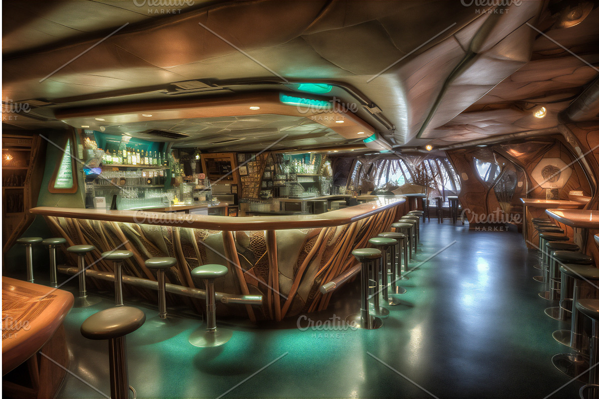 AI generative image of interior of, an Illustration by serkum