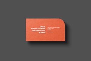 Single Rounded Business Card Mockup