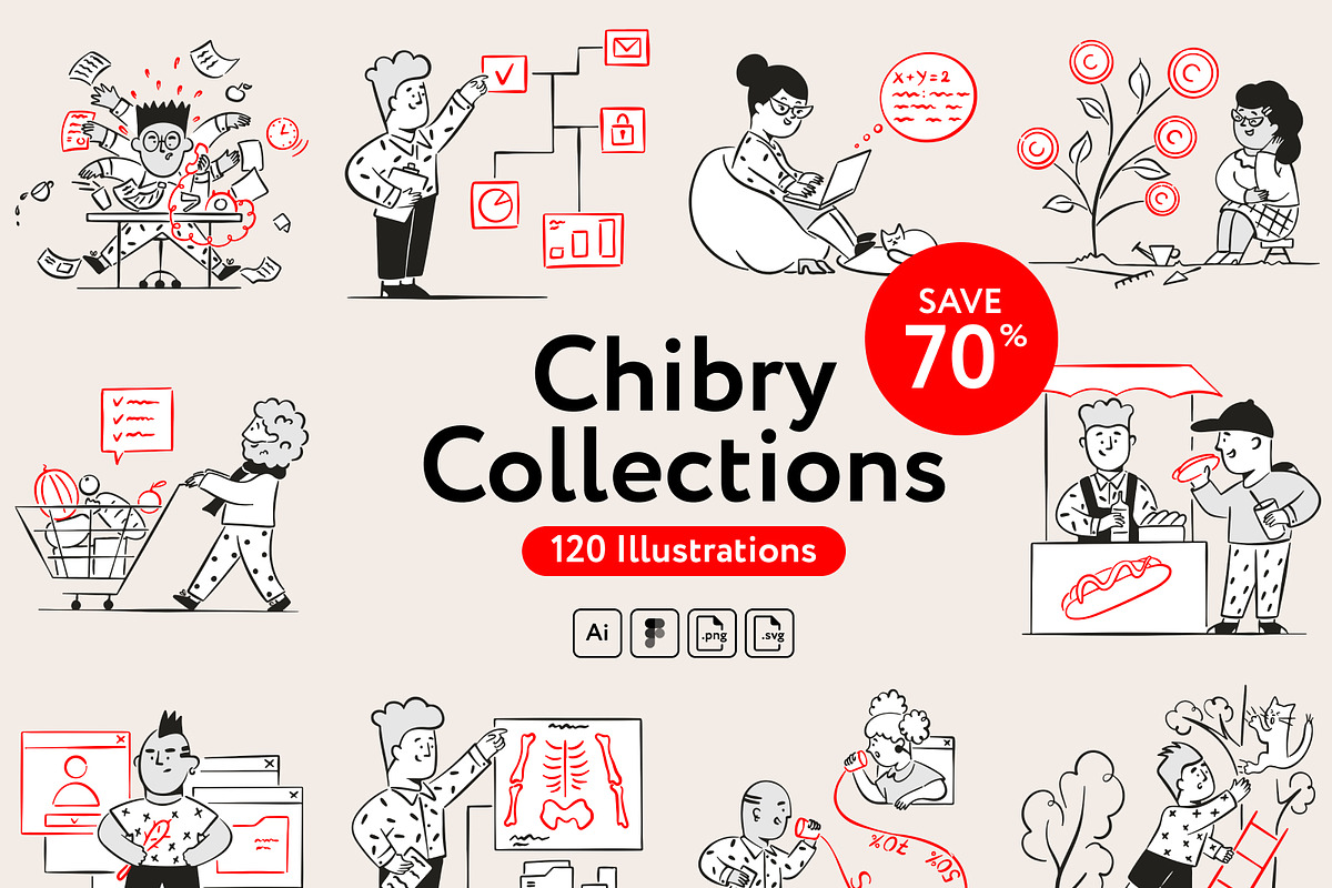 Chibry Collection, a Finance Illustration by Welovegraphics (Photo 1 of 11)