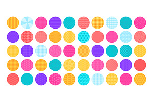 Patterned Circles – 50 Shapes, a Decorative Illustration by barsrsind