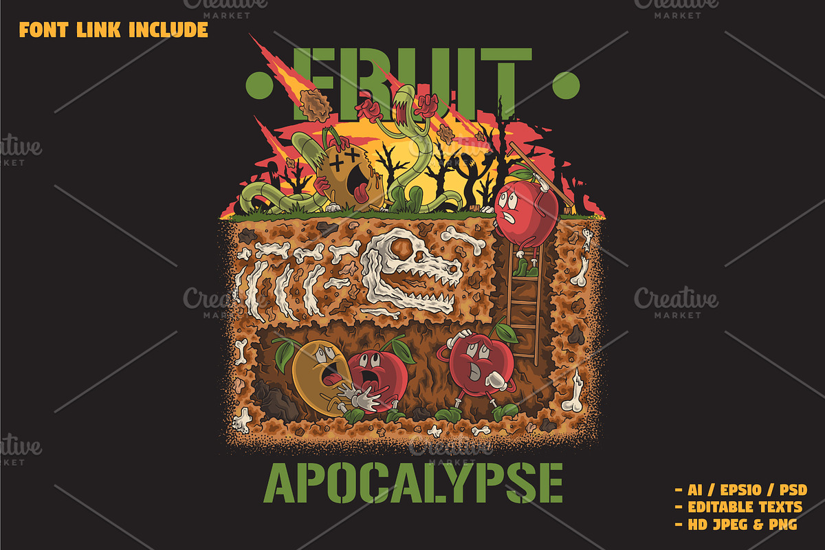 Fruits Escaping an Attack, a Branding & Logo Template by Judsart (Photo 1 of 4)
