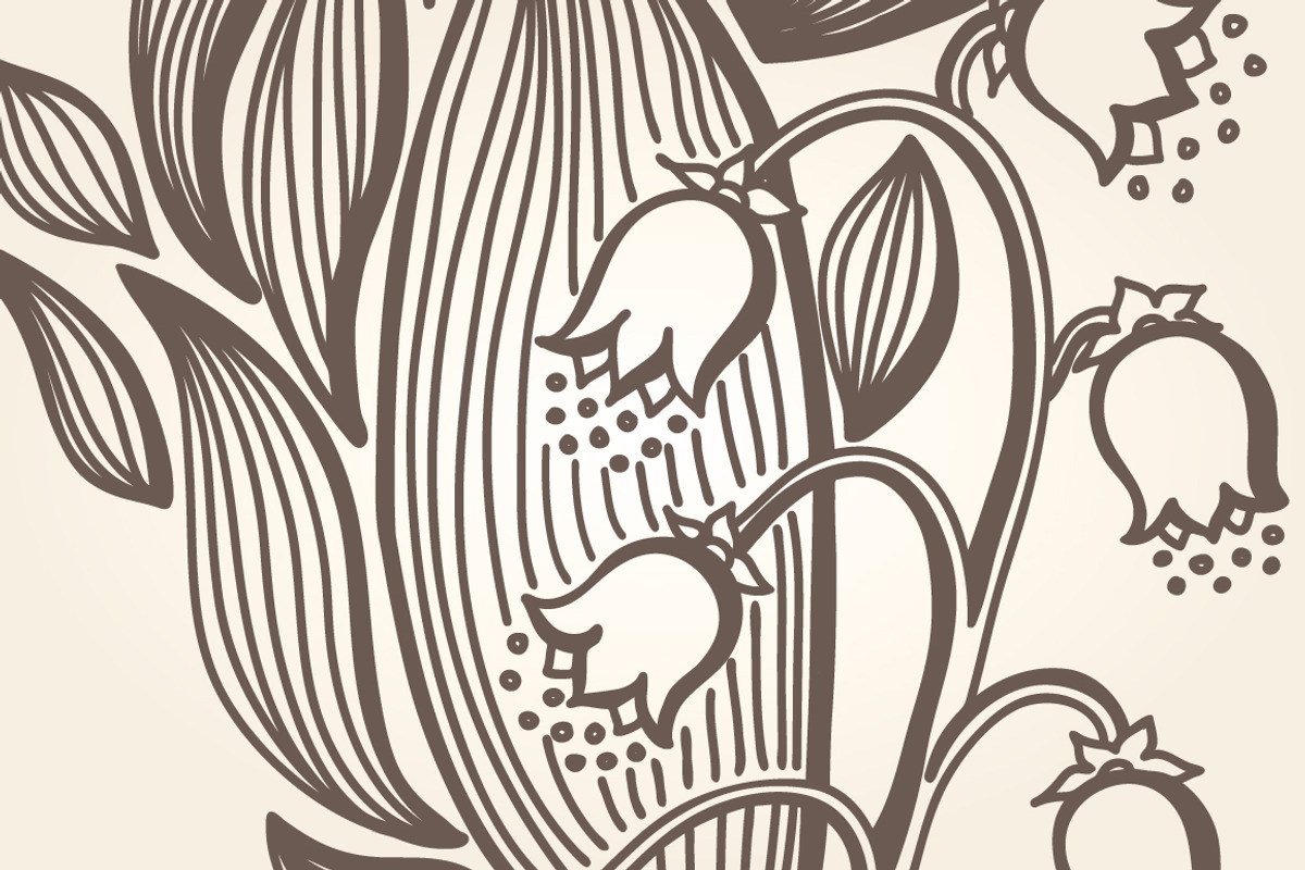 Vintage GARDEN for coloring pages, a Decorative Illustration by ekaart (Photo 6 of 10)