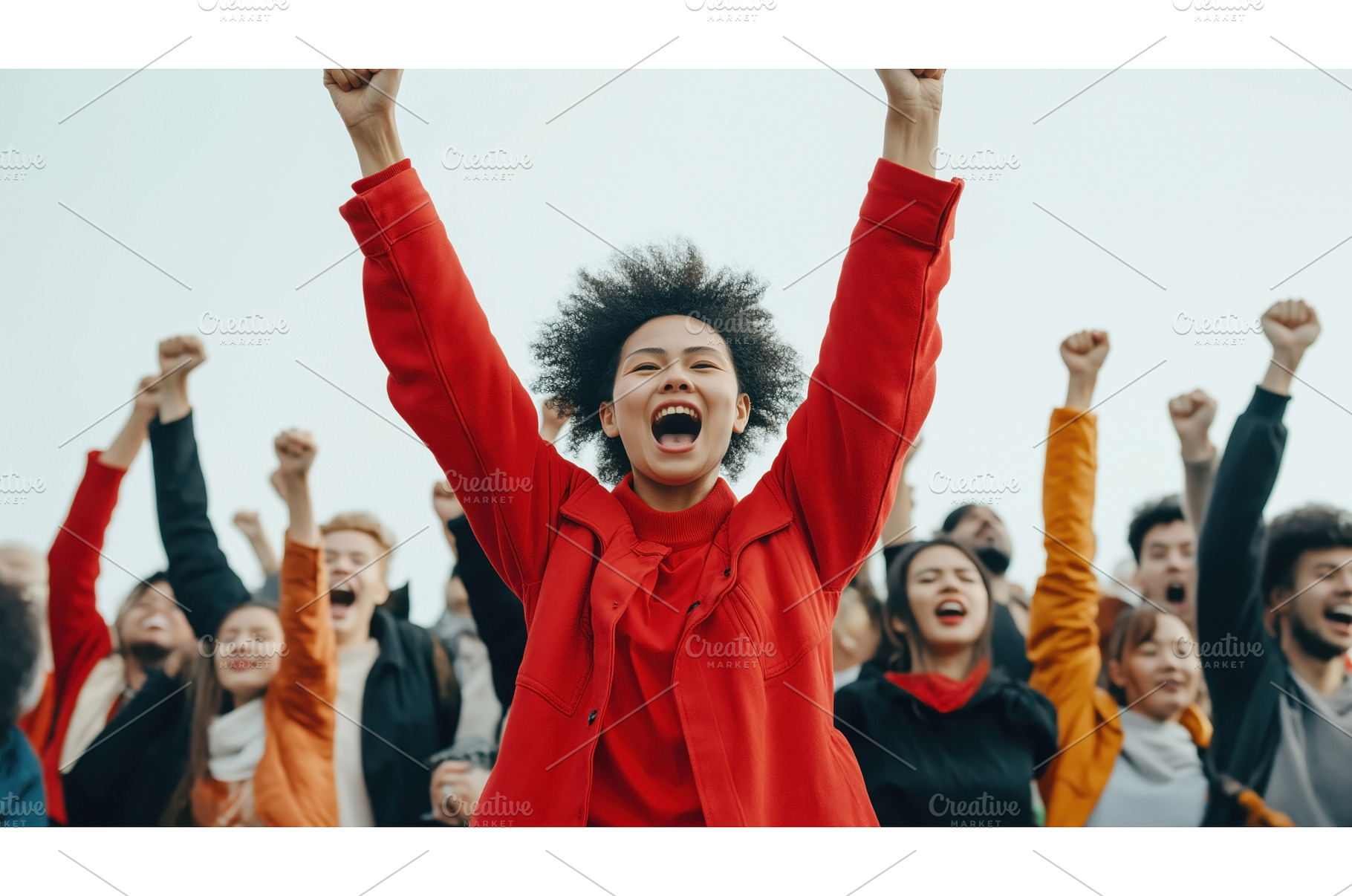 A diverse group of enthusiastic, a Person Photo by Sergey Kotenev