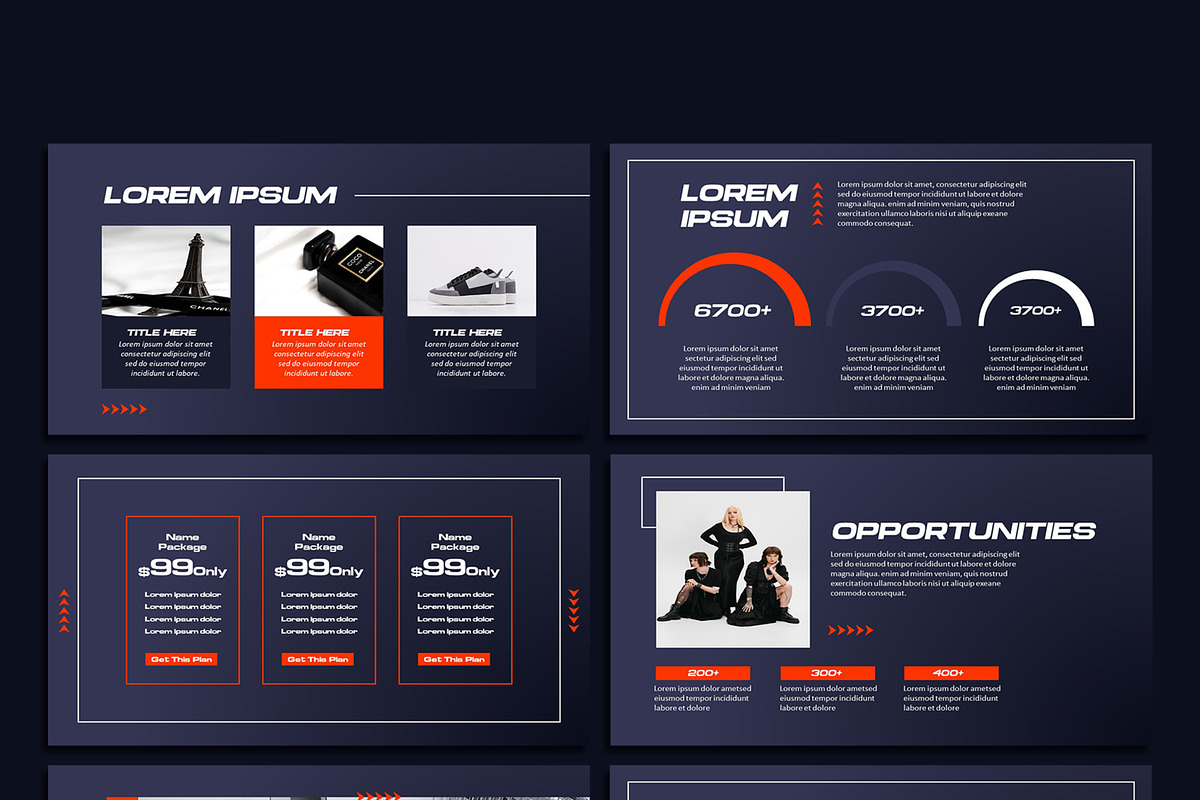Red Modern Powerpoint Template, a Presentation Template by SKY CREATION