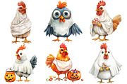 Halloween Rooster Ghost Clipart, an Illustration by Designworld (Thumbnail 3 of 5)