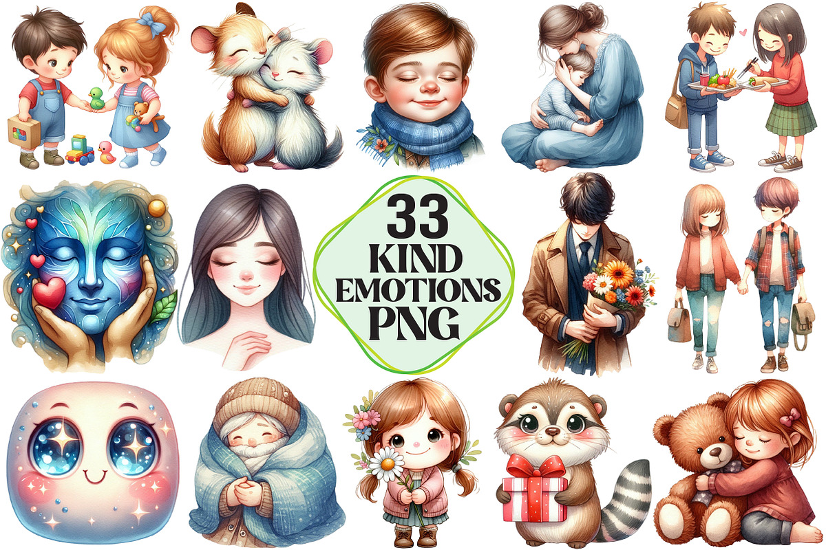 Kind Emotions Clipart, an Illustration by Pixels.Craft (Photo 1 of 3)