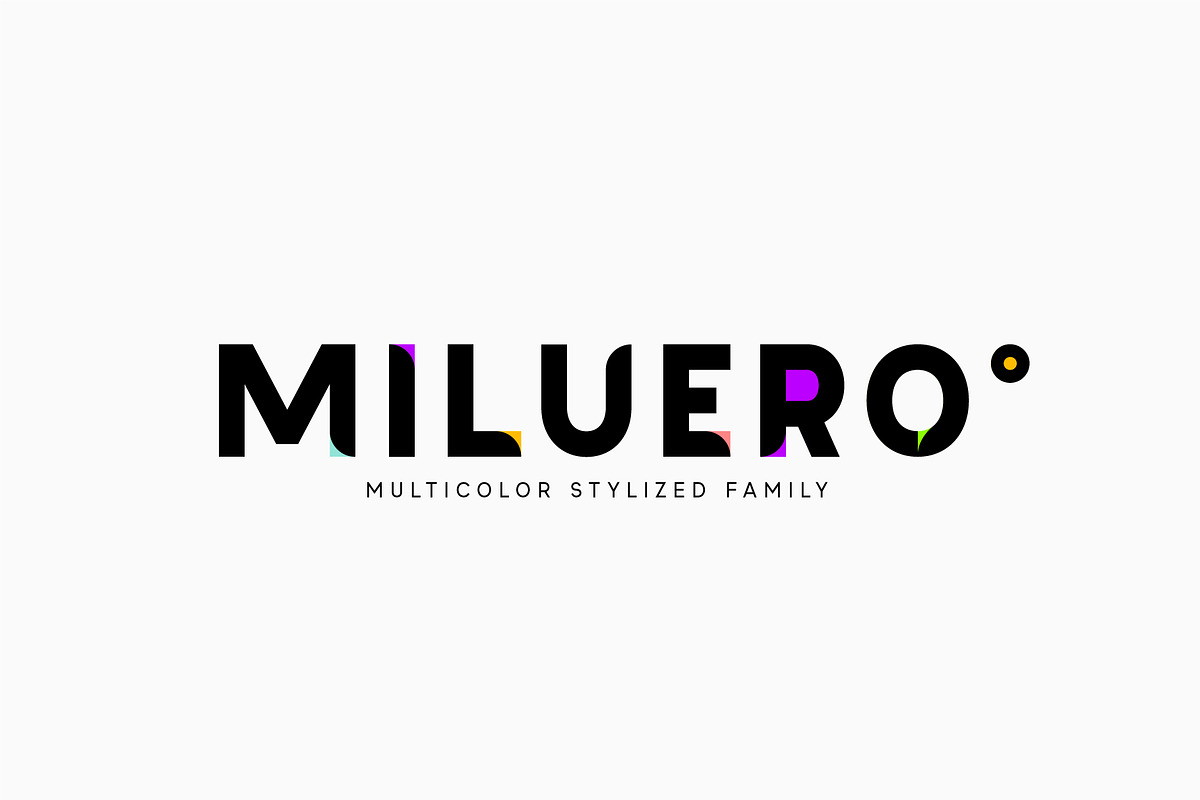 Miluero. Stylized Color OTF-SVF font, a Symbol Font by Luxfont (Photo 10 of 10)