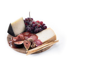 Charcuterie Board with Cheese, Grapes, Figs and wine, a Food & Drink Photo by etorres69