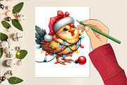Watercolor Funny Rooster Chicken, an Illustration by DreamCafeArt (Thumbnail 4 of 6)