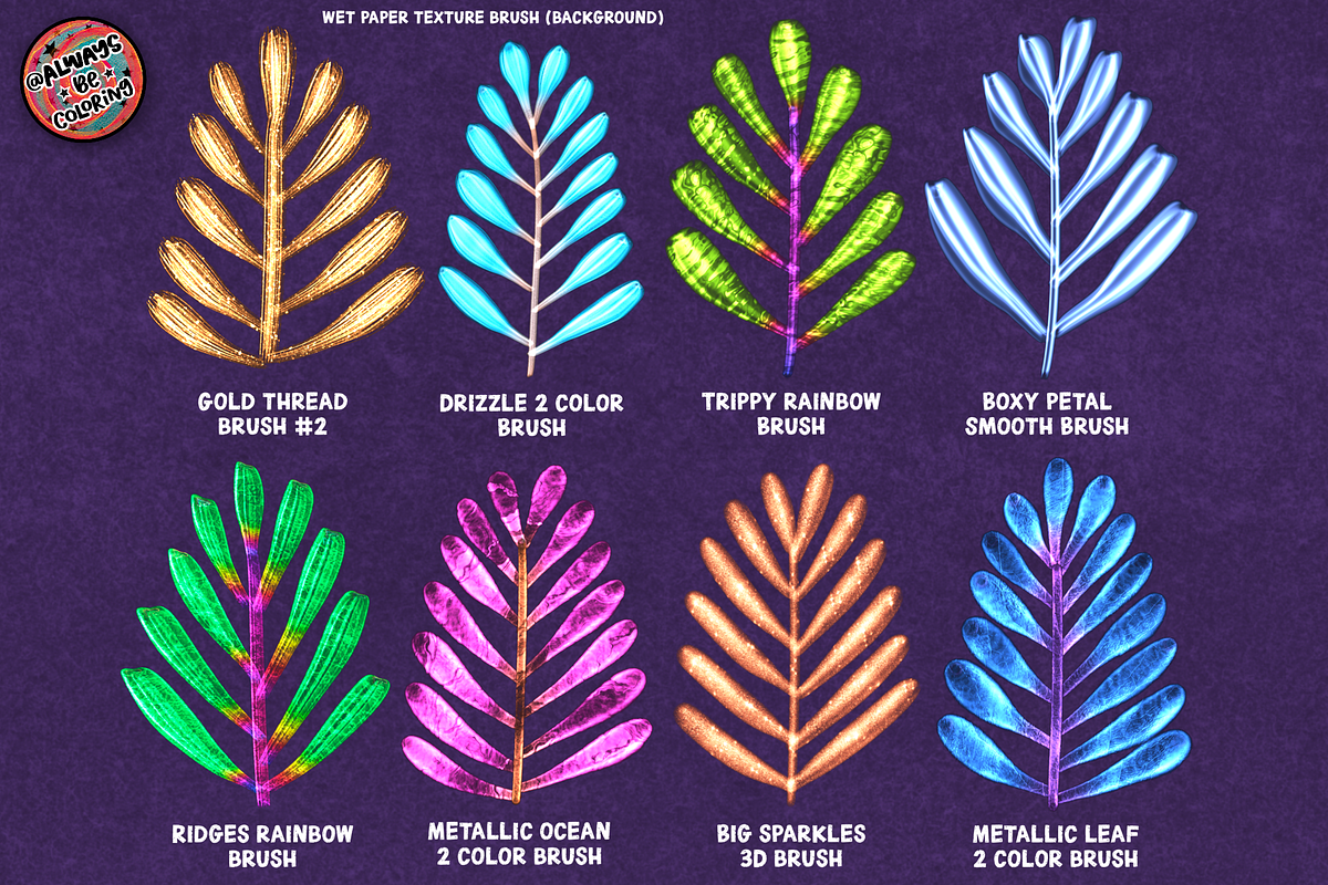 Procreate Maximum Metallic Brush Set, a Brush Add-On by AlwaysBeColoring (Photo 8 of 10)