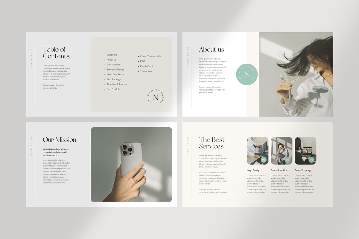 Service and Pricing Guide Canva, a Presentation Template by Lunaria (Photo 2 of 7)