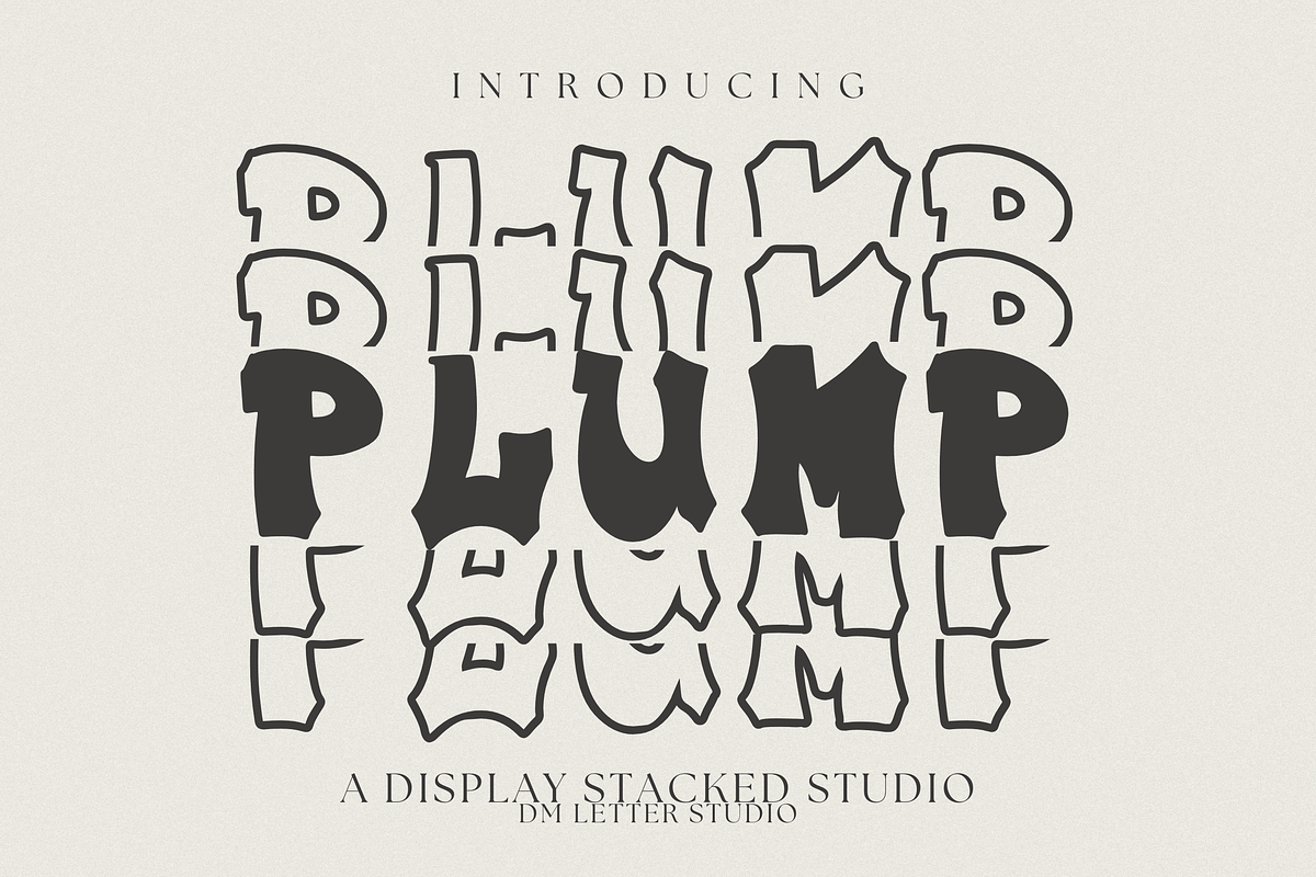 Plump Stacked, a Serif Font by Dm Studio (Photo 1 of 10)