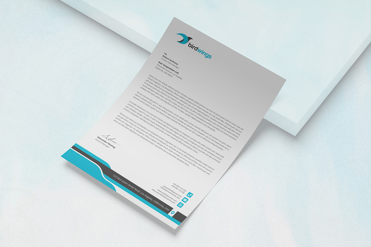 Letterhead Template, a Stationery Template by DesignDevisers (Photo 4 of 10)
