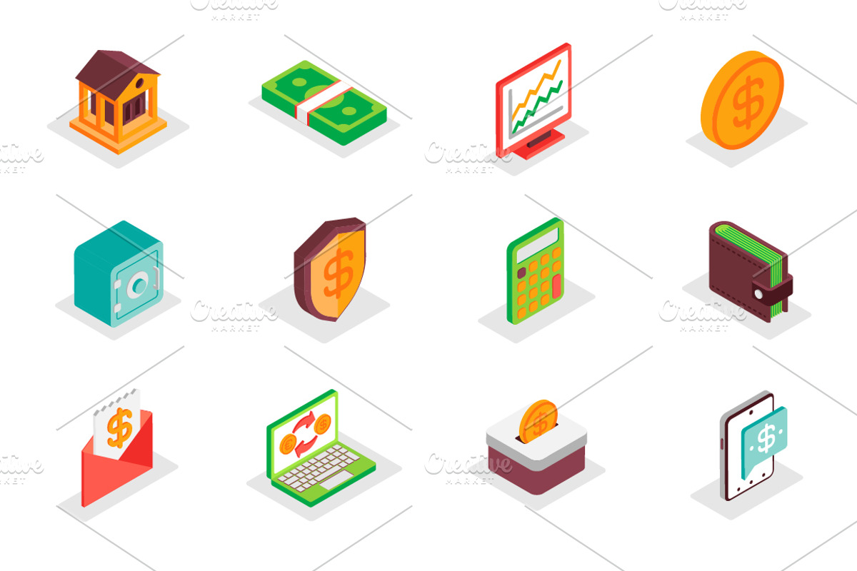 Isometric Icons Pack, a Duotone Icon by alexdndz (Photo 10 of 21)