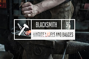 Vintage Blacksmith Labels & Badges, a Branding & Logo Template by Lustra Frisk (Thumbnail 1 of 4)